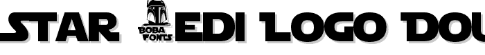 Star Jedi Logo DoubleLine1 font